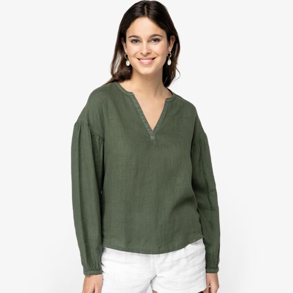 Spasso Ladies Linen Blouse Thumbnail